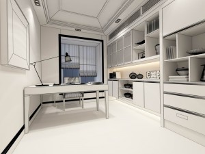 family - office - study room -083 3D Model
