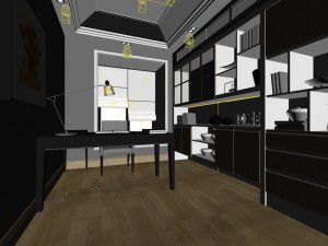 family - office - study room -083 3D Model