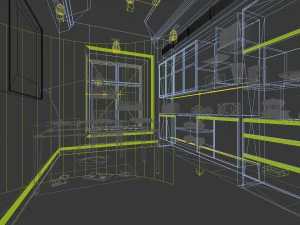 family - office - study room -083 3D Model