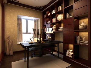 family - office - study room -084 Model 3D
