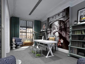 family - office - study room -085 3D मॉडल