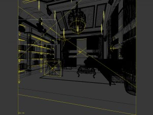 family - office - study room -086 3D Model