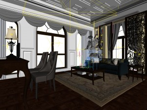family - office - study room -087 3D 模型