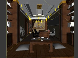 family - office - study room -088 Modelo 3D
