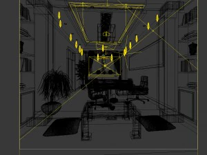family - office - study room -088 3D Model