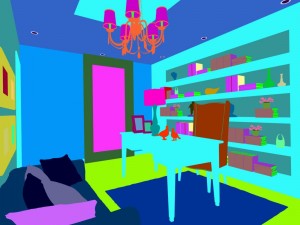 family - office - study room -095 Modello 3D