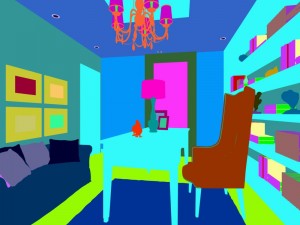 family - office - study room -095 Modello 3D