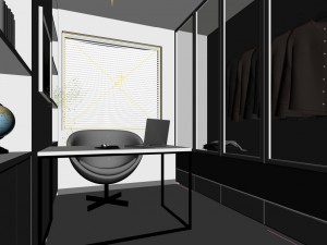 family - office - study room -096 Modelo 3D