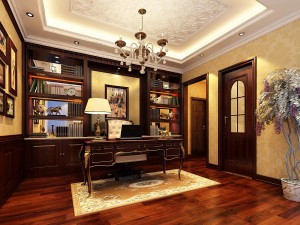 family - office - study room -097 Modello 3D