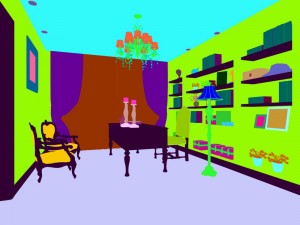 family - office - study room -098 Modello 3D