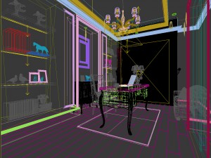 family - office - study room -0101 3D 모델
