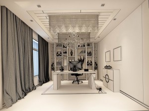 family - office - study room -0102 3D Модель