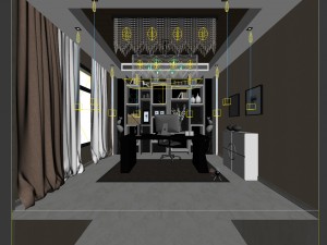family - office - study room -0102 3D Модель