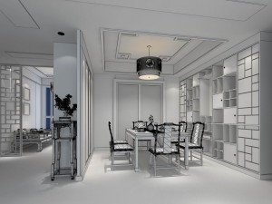 family - office - study room -0103 3D Model