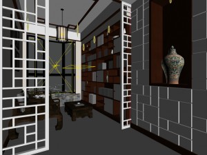 family - office - study room -0103 3D Model