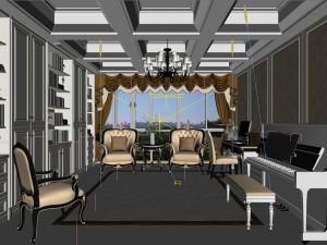 family - office - study room -0105 3D Модель