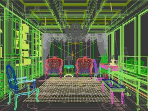 family - office - study room -0105 3D Model