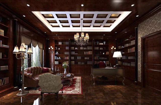 family - office - study room -0107 3D Model .c4d .max .obj .3ds .fbx .stl .blend 