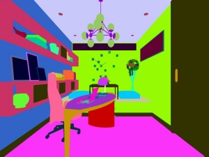family - office - study room -0108 Modello 3D
