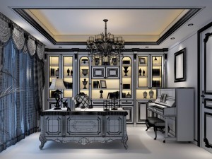 family - office - study room -0109 3D 모델