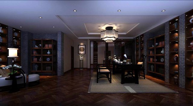 family - office - study room -0110 Modelo 3D .c4d .max .obj .3ds .fbx .stl .blend 