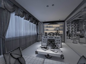 family - office - study room -0111 3D Model