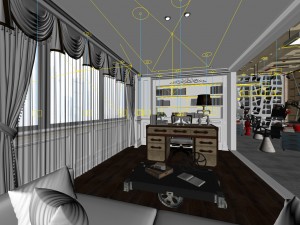 family - office - study room -0111 3D Model