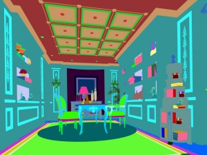 family - office - study room -0113 Modello 3D