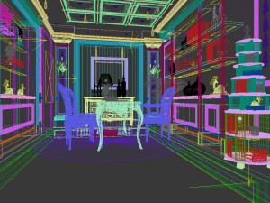family - office - study room -0113 Modello 3D