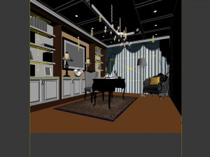family - office - study room -0116 3D Model