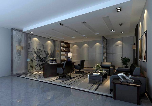 family - office - study room -0117 3D Модель .c4d .max .obj .3ds .fbx .stl .blend 