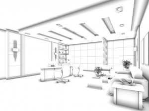family - office - study room -0117 3D Модель
