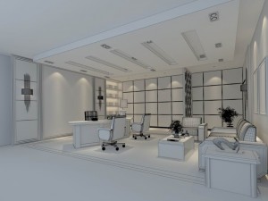 family - office - study room -0117 3D Модель