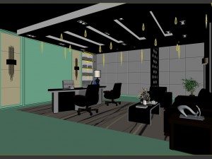 family - office - study room -0117 3D Модель