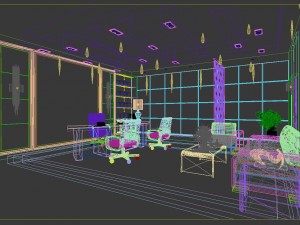 family - office - study room -0117 3D Модель
