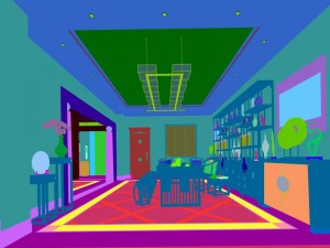 family - office - study room -0121 Modelo 3D