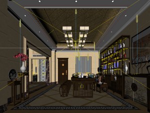 family - office - study room -0121 Modelo 3D
