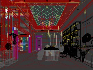 family - office - study room -0121 Modelo 3D