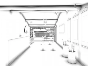 family - office - study room -0122 3D Model