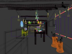 family - office - study room -0122 3D Model