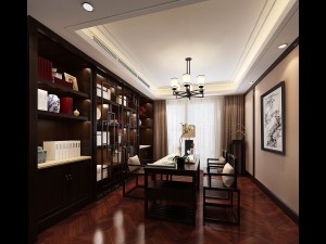family - office - study room -0123 Model 3D