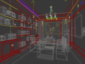 family - office - study room -0123 Modelo 3D