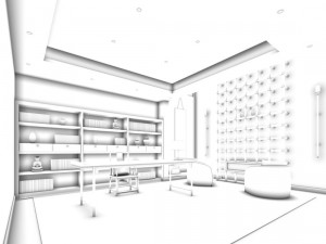 family - office - study room -0125 3D 모델