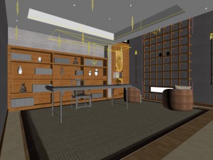 family - office - study room -0125 3D 모델
