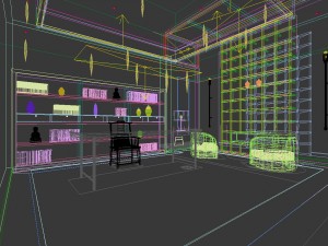 family - office - study room -0125 3D 모델