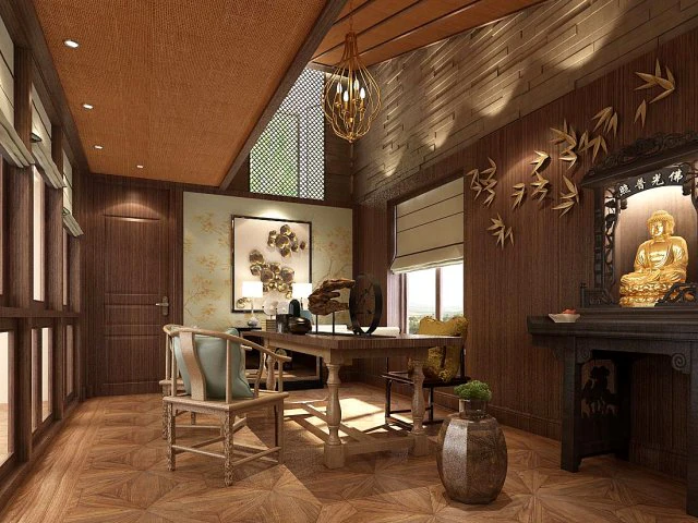 family - office - study room -0126 3D Model .c4d .max .obj .3ds .fbx .stl .blend 