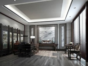 family - office - study room -0127 3D Model