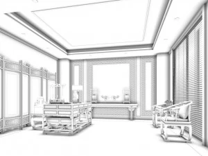 family - office - study room -0127 3D Model