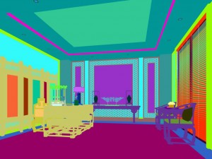 family - office - study room -0127 Model 3D