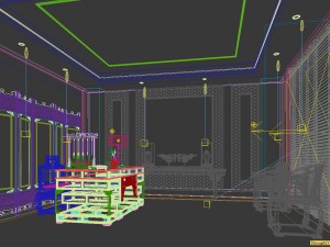 family - office - study room -0127 Model 3D